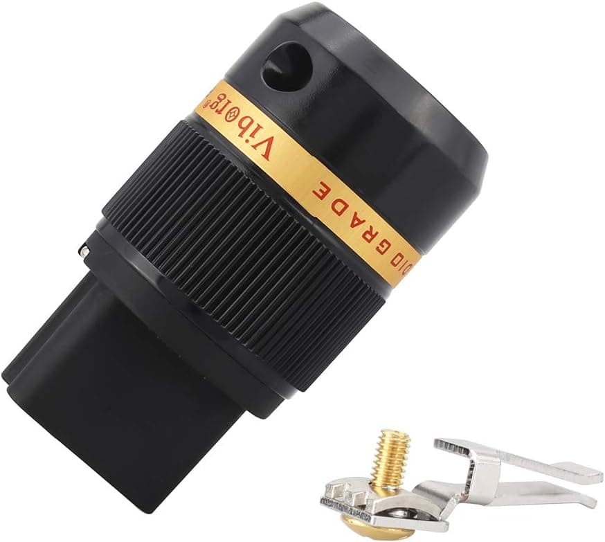 Viborg VF520R Hi-End IEC C19 Power Connector OFC Rhodium Plated Audio Power Plug AC 20A Female Power Cord Audio Cable Connectors (VF520R, Rhodium Plated)