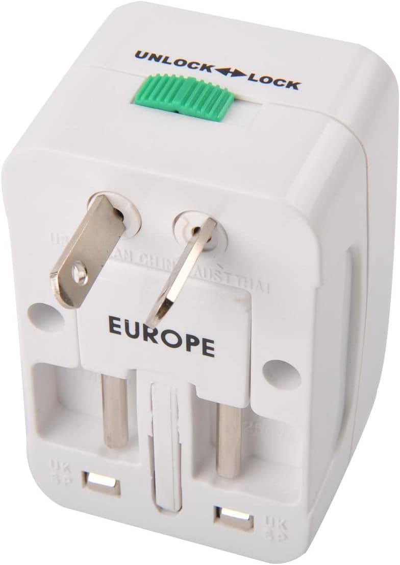 NA Worldtrip Plug Global Universal Travel Adapter for 220+ Countries, International Power Charger, European Adapter, Wall Charger Power Plug for USA EU UK AUS