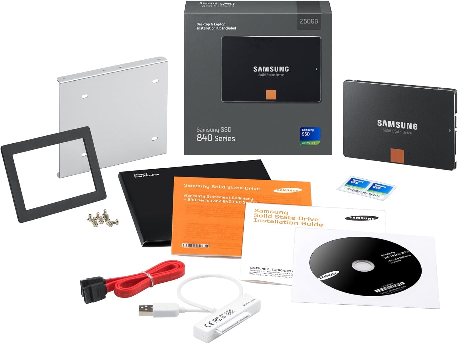 250GB - Samsung 840 Series Solid State Drive (SSD) with Desktop and Notebook Installation Kit 250 sata_6_0_gb 2.5-Inch MZ-7TD250KW