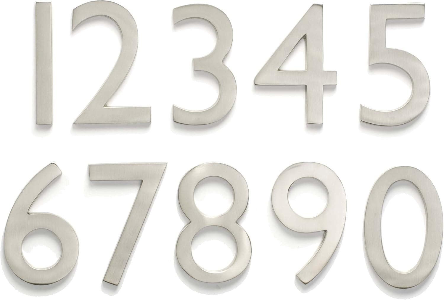 Architectural Mailboxes 3582SN-8 Satin Nickel 4 in. Brass Floating House Number, 8