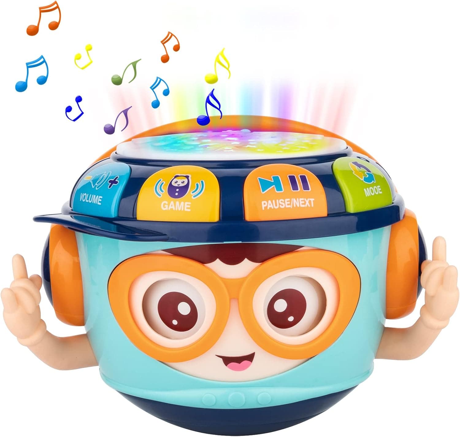 GUEETIC Baby Musical Montessori Toys Preschool Learning Educational Developmental Toys with Lights Sounds Music and Songs Gift for Toddlers 1-3 Year Old Girl Boy Infant Baby Toys 6 9 12 18 Month