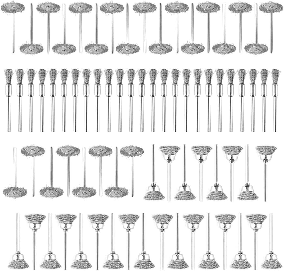 SHINA 75 PC Steel Wire Wheel Brushes for Accessories Rotary Tools Polish