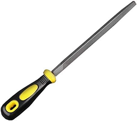 Metalworking Steel Needle Files 8" Triangular File Tool Carpentry Deburring Shaping Sharpening Hand Saws Woodworking Tool (Triangular File)