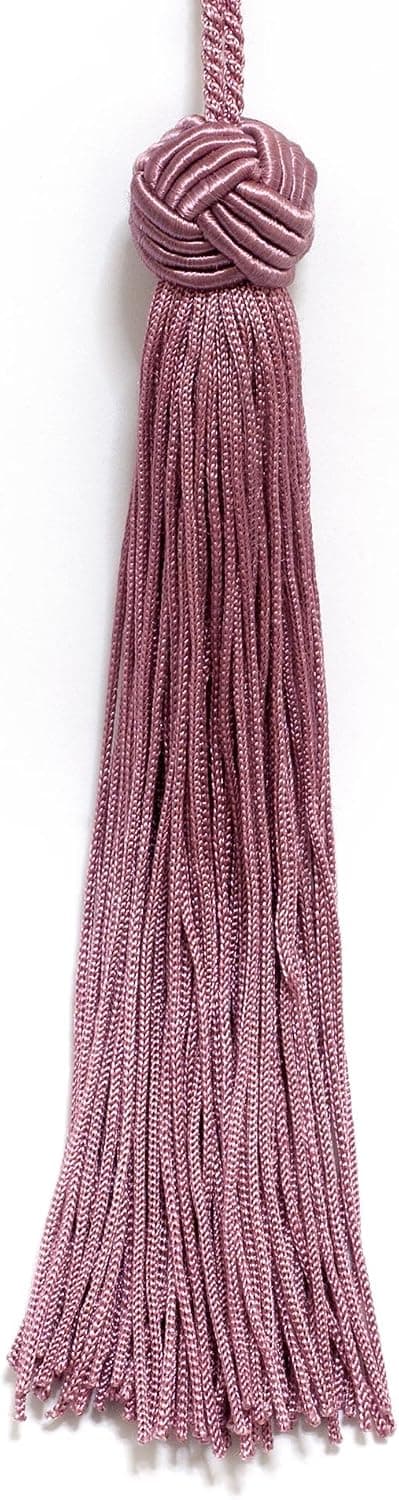 Set of 10 Wine Berry Woven Head Chainette Tassel, 5.5 Inch Long with 2 Inch Loop, Basic Trim Collection Style# BH055 Color: D11