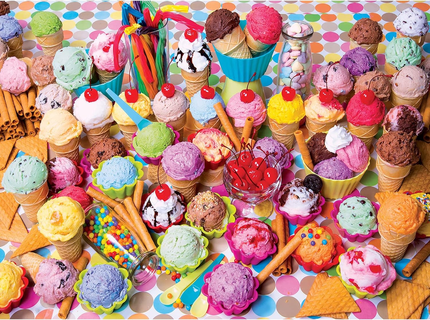 KODAK Premium Puzzles Variety of Colorful Ice Cream Jigsaw Puzzle