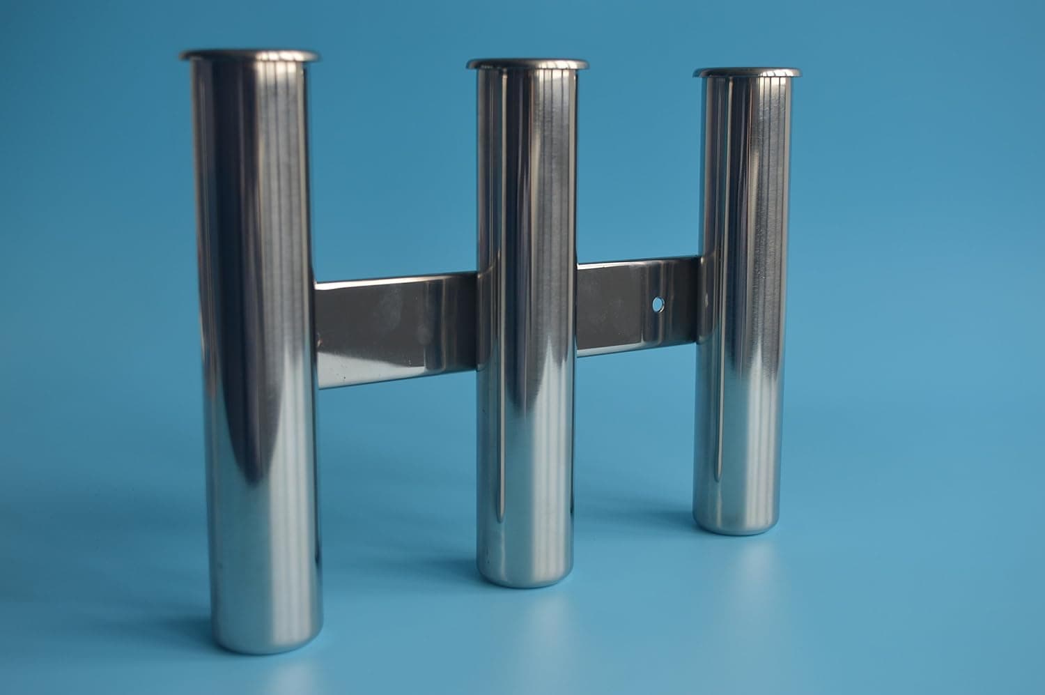 3 Fishing Rod Rack, Mirror Finish Stainless Steel 316, Stainless 3 Rod Rack
