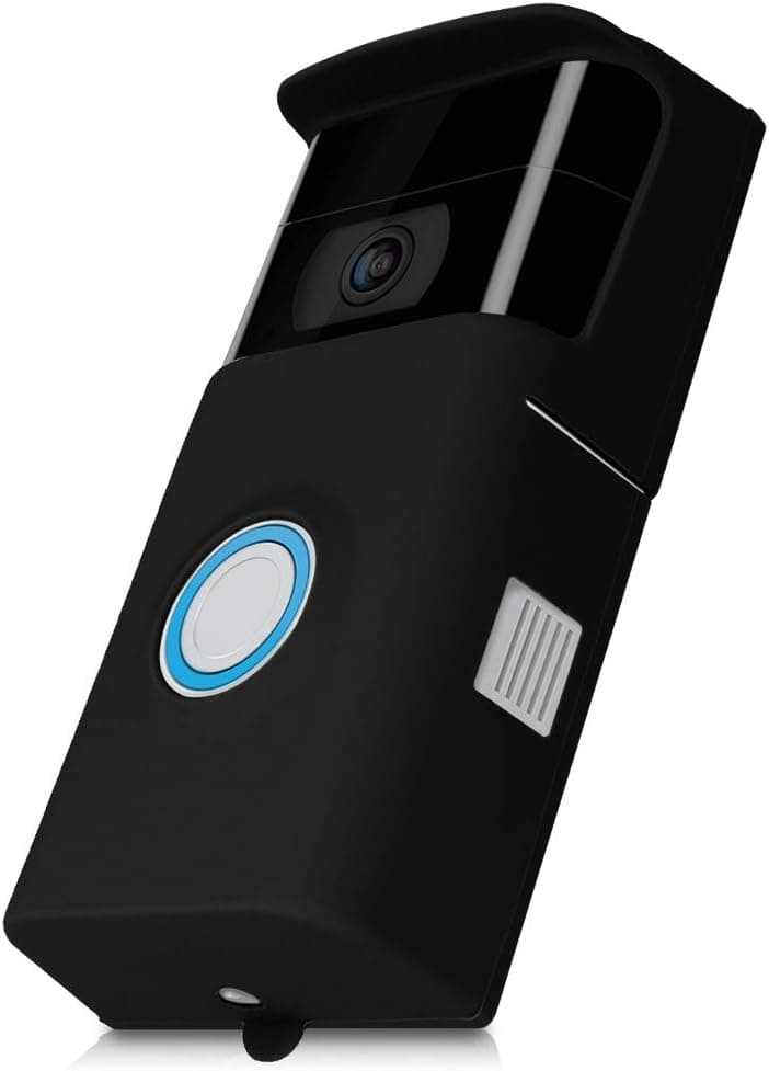 kwmobile Case Compatible with Ring Video Doorbell 2 (2nd Gen) - Protective Silicone Cover Black