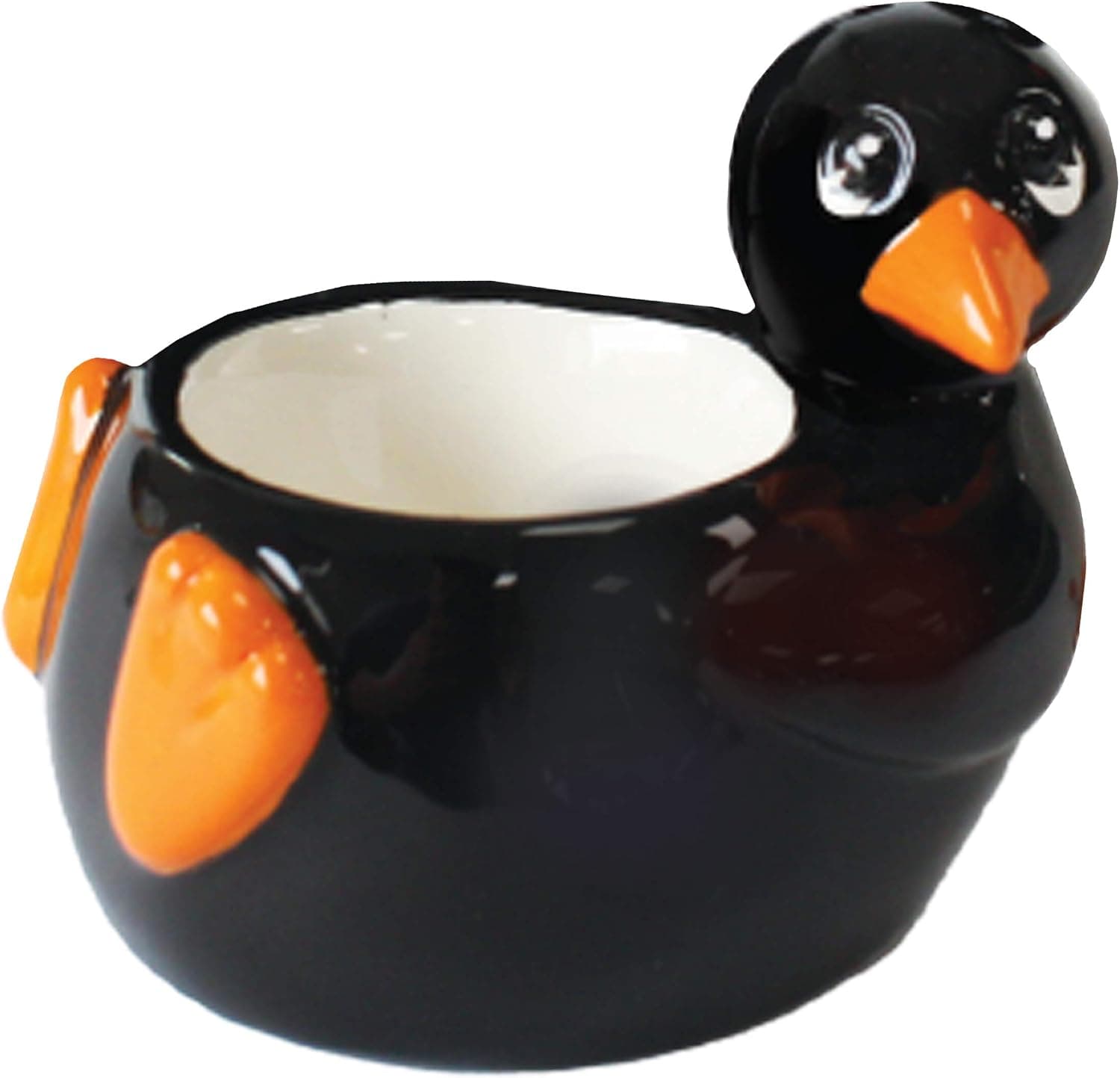 Crockery Critters Egg Cup - Penguin from Deluxebase. Cute ceramic animal shaped egg holder for children and adults.