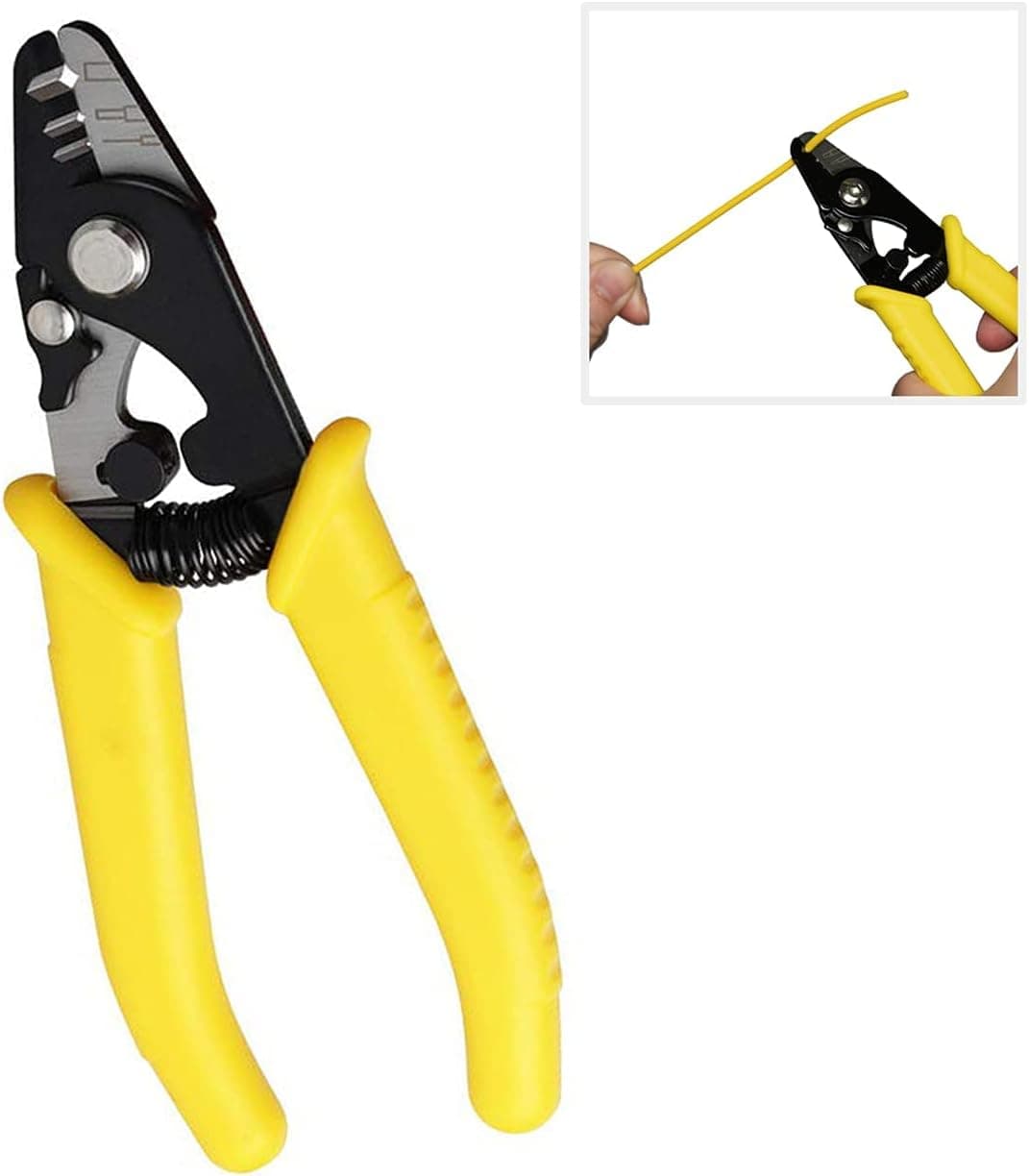 groword Fiber Optic stripper 3 Hole,Precision Wire Cutter/Wire Stripper For Installers and Electricians,safe&Not Hurt nm cable Wire fiber strippers with 6" handle