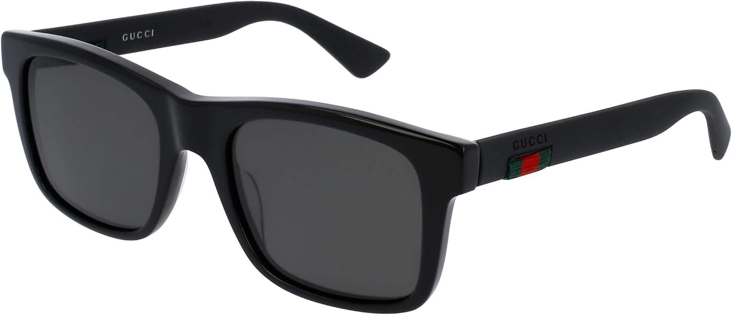 Gucci GG0008S Sunglasses 002 Black / Grey Polarized Lens 53mm
