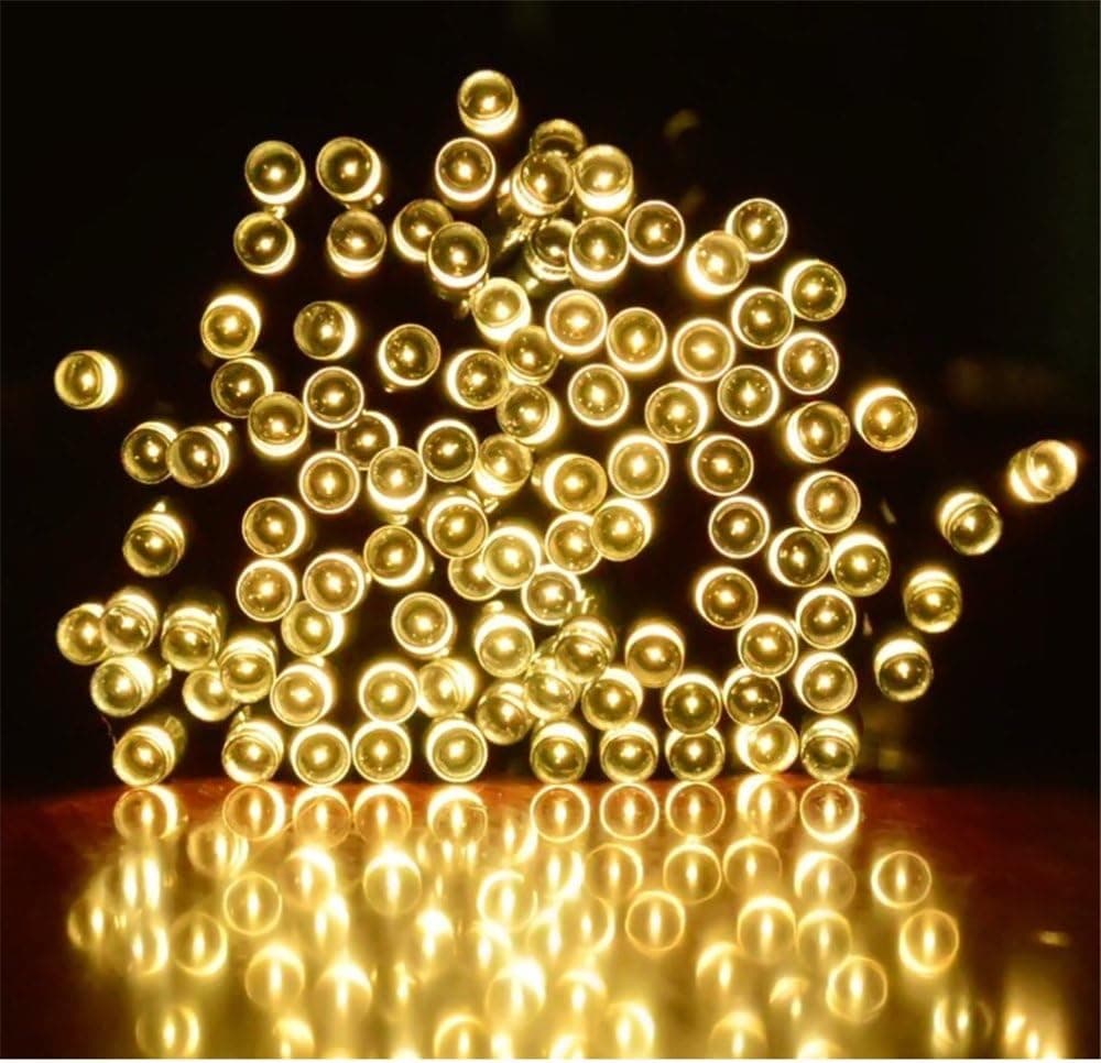 Yoland Solar String Light, 39.4' 100 LEDs Waterproof Ambiance Decorative Strand Lights, Starry Fairy Lighting for Xmas, Garden, Home, Patio Use, Warm White