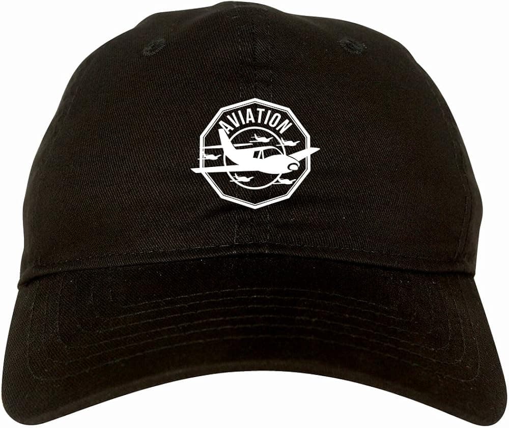 Aviation Airplane Aviator 6 Panel Dad Hat Cap