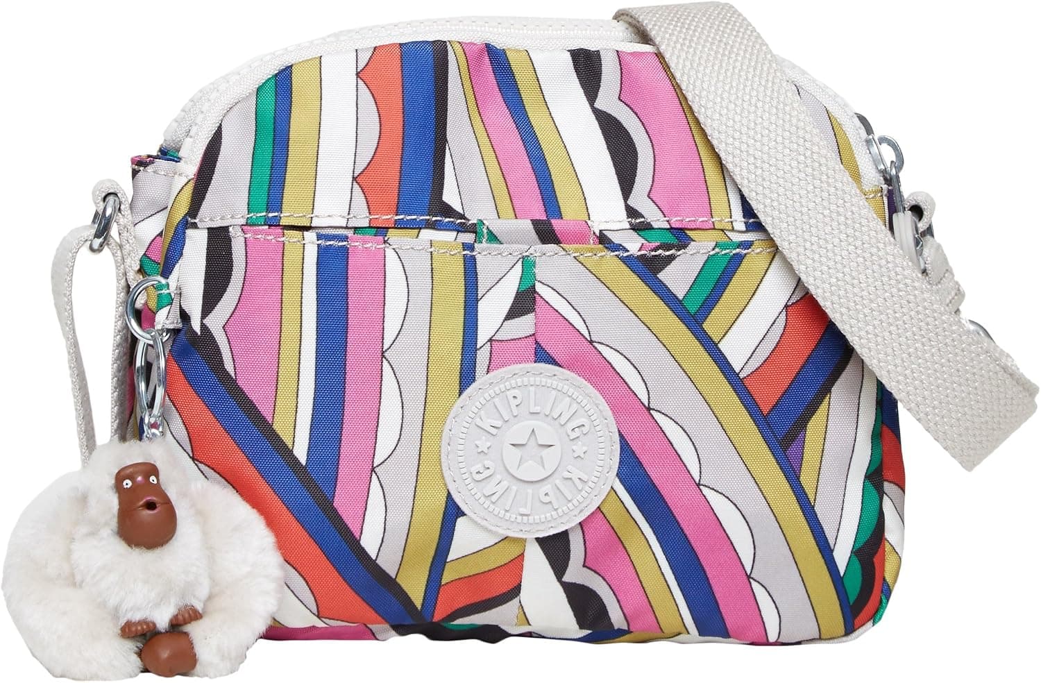 Kipling Women's Aghna Printed Crossbody Bag, Bright Si De, One Size
