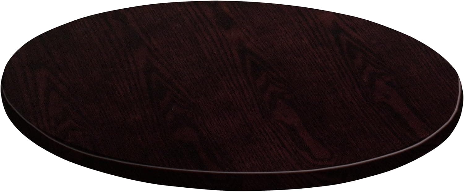 Flash Furniture Round Walnut Veneer Table Top, 48"