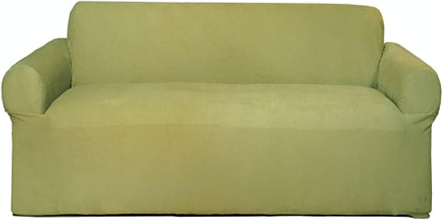 Classic Slipcovers Micro Suede Stretch 1-Piece Loveseat Slipcover, Green