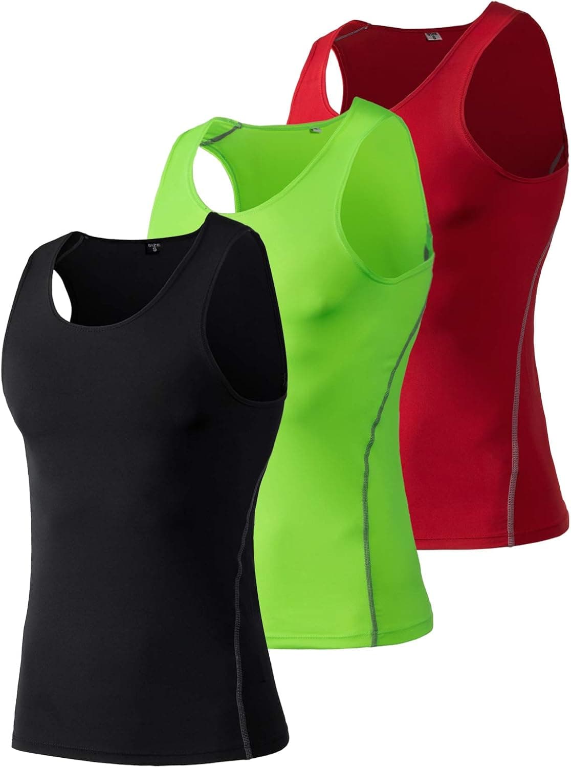 Yuerlian Mens Compression Tank Top Sleeveless Muscle Tank Top Cool Dry Base Layer Sleeveless Sports Tank Top