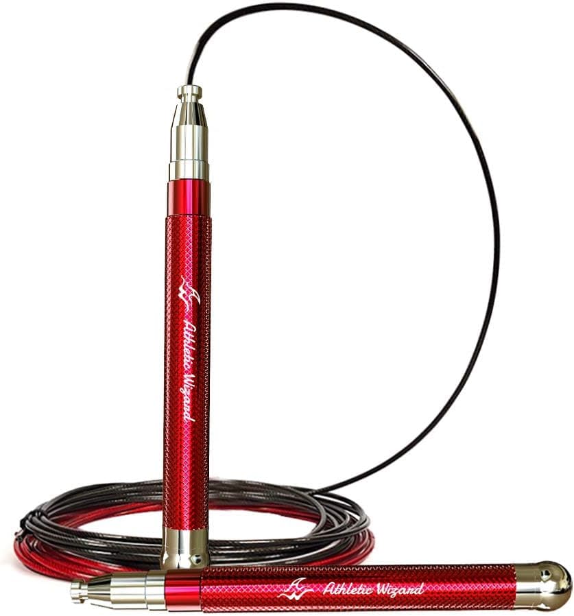 Athletic Wizard Self-Locking Jump Rope - Aluminum Handle - Great for Crossfit, Weight Loss, MMA, Yoga