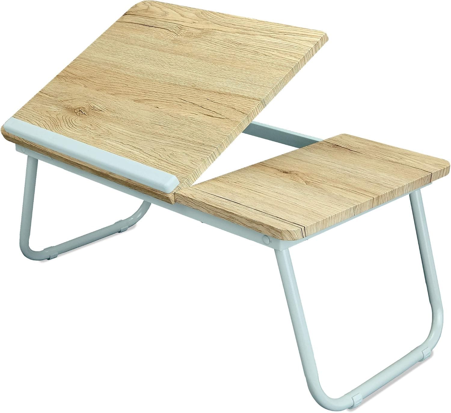 Mint Folding Laptop Lap Desk - Wooden Work Table and Stand for Couch, Bed and Sofa Computer Use - Folding Legs, Adjustable Tilt - Use as Reading and Breakfast Tray - by Designstyles