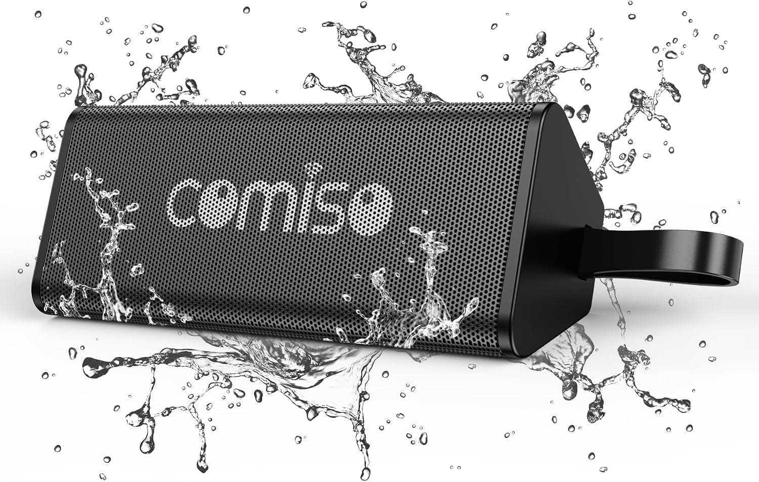 comiso IPX7 Waterproof Bluetooth Speakers with 10W Loud Sound, 24H Playtime, 100Ft Wireless Range, Support Handsfree Call, TF Card, Portable Outdoor Speaker for Travel Camping Hiking (Upgraded)