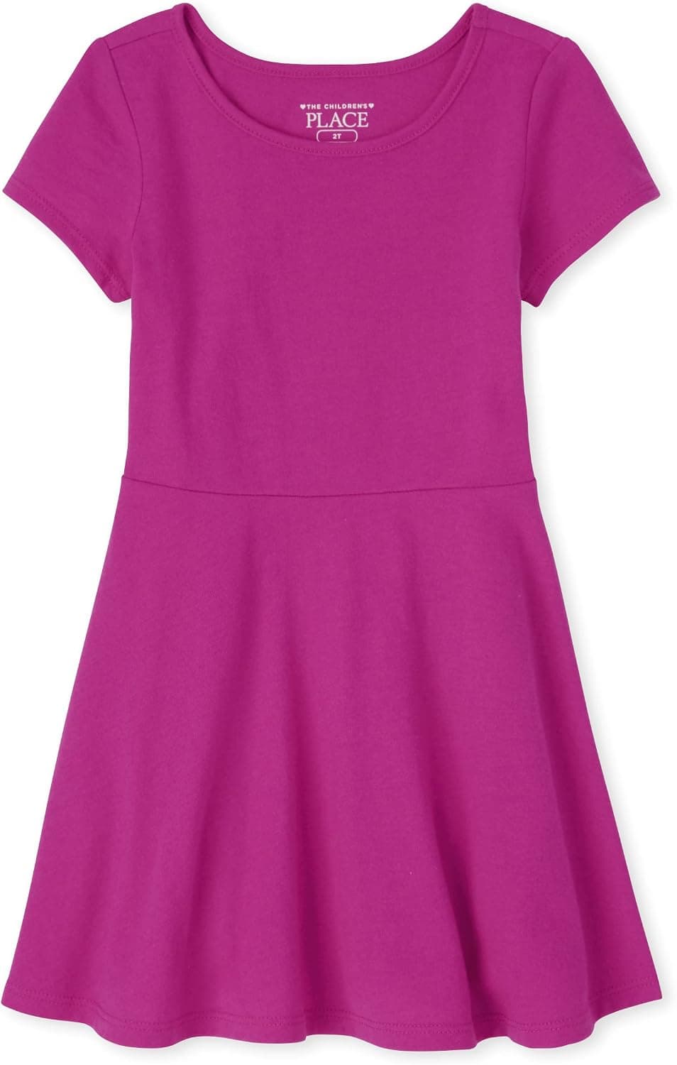 The Children's Place Baby Toddler Girls Short Sleeve Basic Skater Dress