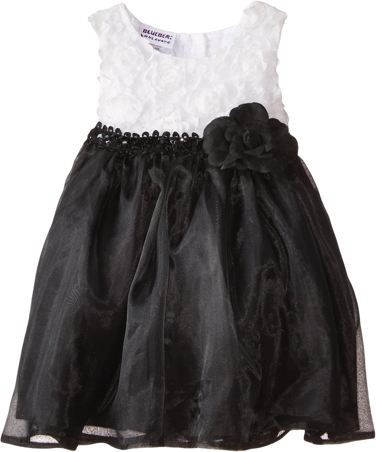 Blueberi Boulevard Baby Girls' SL Flower Sash Dress