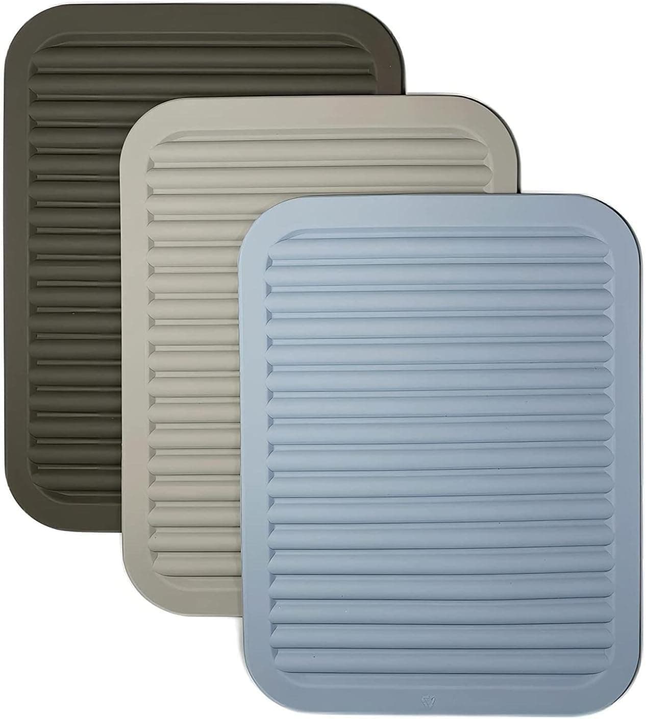 Silicone Trivets Set, Silicone Trivets Mats for Hot Pots and Pans, Heat Resistant Hot Pads for Kitchen Counter, Multi-Purpose & Versatile Trivets Mats, Silicone Pot Holder 9"X12" 3 Pack, Mixing Color