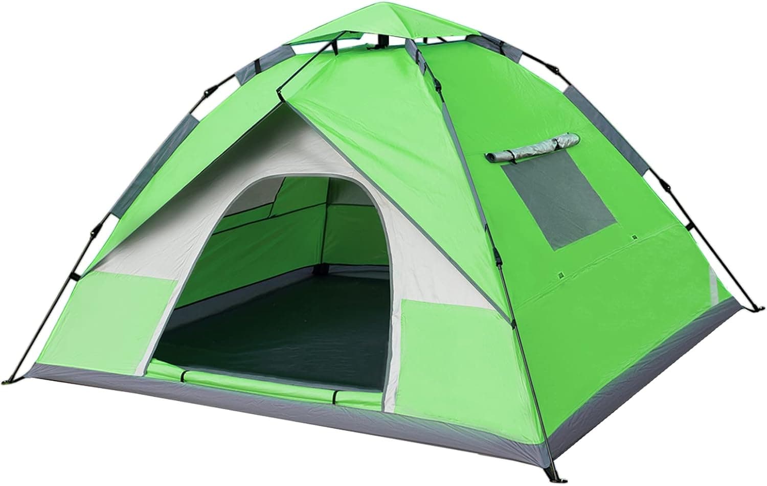 YMINA 3-4 Person Camping Tent Easy Pop Up Tents Waterproof Windproof Family Tent with Top Rainfly for Outdoor Camping Hiking Beach with Carrying Bag
