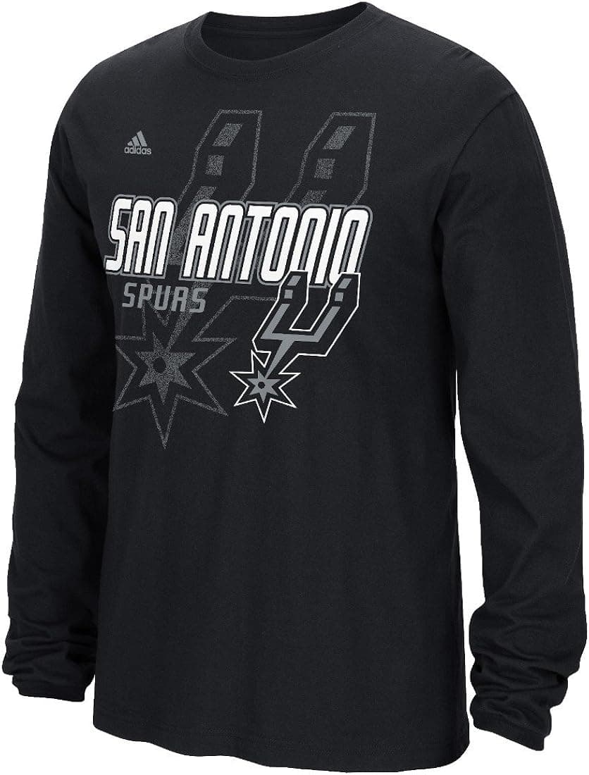 Adidas NBA San Antonio Spurs Background Logo Long Sleeve Tee Shirt