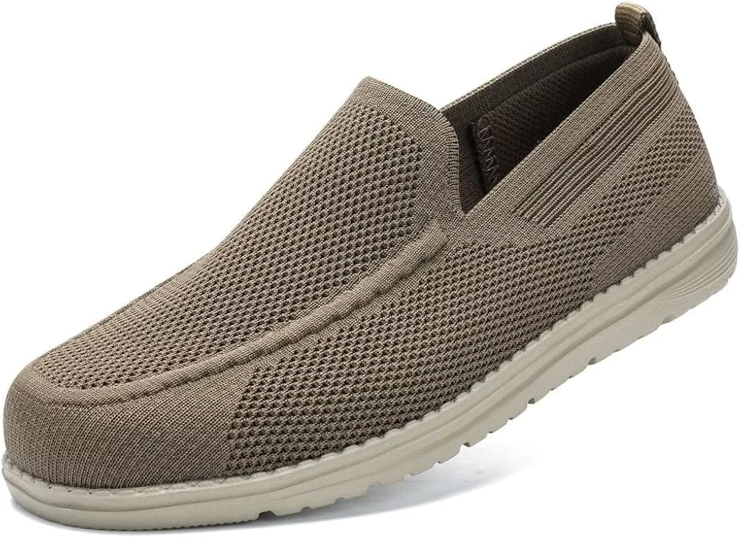 1TAZERO Men Slip On Shoes Loafer with Arch Support Insoles,Men Casual Shoes for Plantar Fasciitis