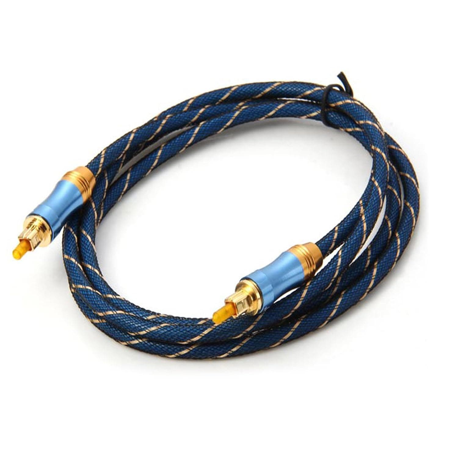 BGJOY Digital Optical Audio Cable Home Theater Fiber Male to Male with Metal Connectors Gold Nylon Layer Flawless Audio Secure Connection for Sound Bar CD DVD Digital TV Xbox Home Theater Receiver