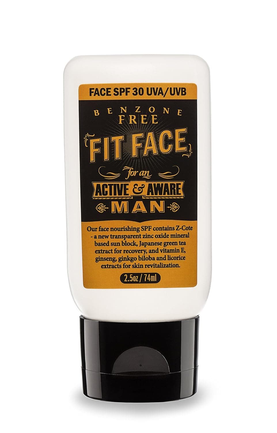 FIT FACE SPF 30 Face Moisturizer & Sunscreen | Full Spectrum UVA & UVB Protection | Oil Free | Natural Ingredients: Green Tea, Ginkgo Biloba, Ginseng, and Vitamin E | For all Skin Types | 2.5 oz