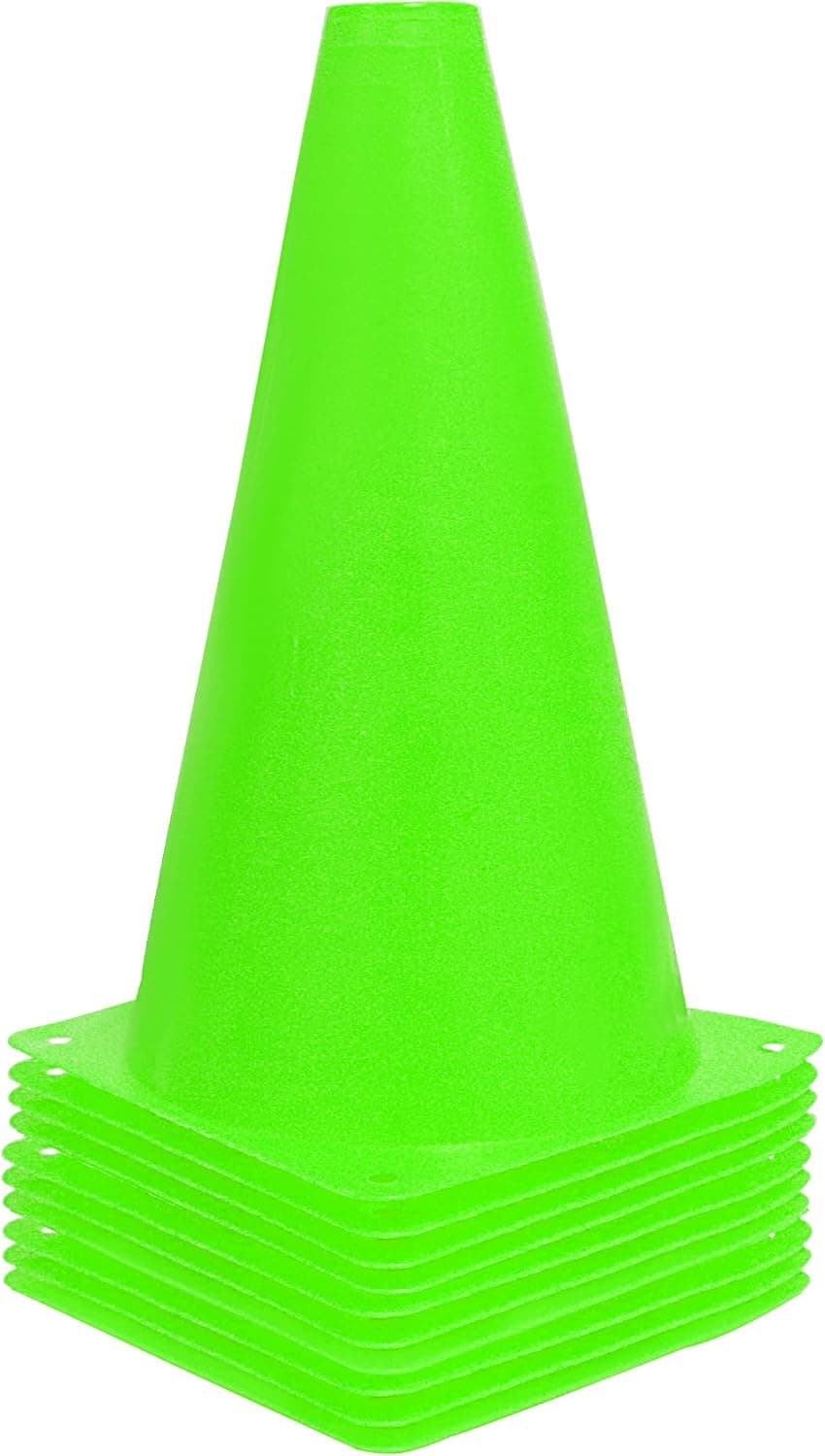 Alyoen 9 inch Traffic Cones, Plastic Sports Cones, Soccer Training Cones for Outdoor Activity & Festive Events (Sets of 10/15/ 20)