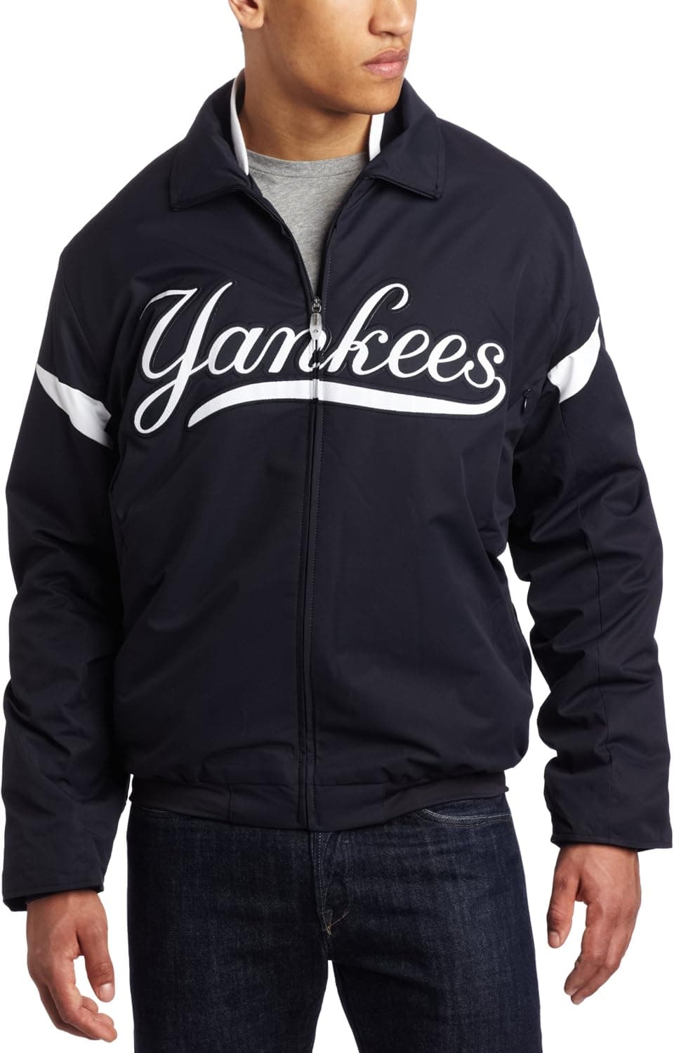 MLB New York Yankees Thermabase Full Zip Premier Home Jacket Midnight Navy/White