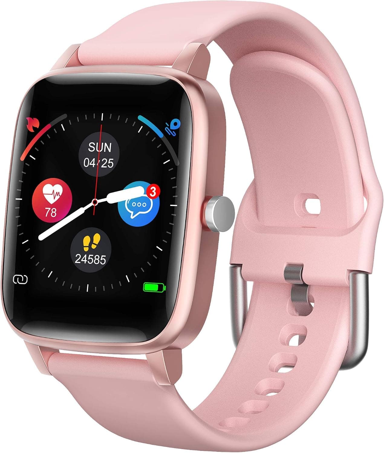 LCW Smart Watch for iPhone Android, Fitness Tracker Health Watch w/Heart Rate Blood Oxygen Monitor, Body Temperature, 1.4" Touch Screen Smartwatch, Sleep Step Tracker, IP67 Waterproof