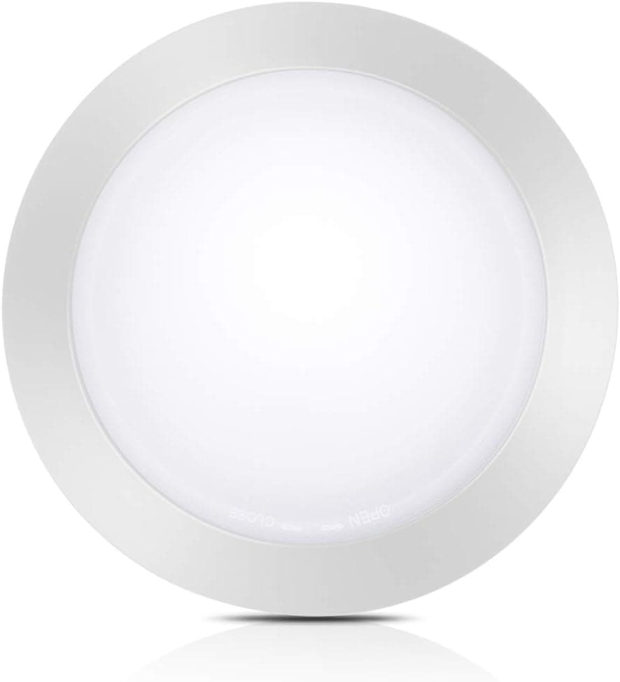 White Dimmable LED Disk Light,11" Flush Mount Ceiling Light Fixture LED Downlight,20W 1400LM (160W Equiv.) 4000K Natrual White Low Profile Indoor Round Light,Energy Star,Installs into Junction Box