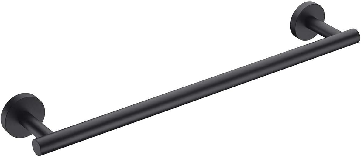 BATHSIR Black Towel Bar, 24 Inch Towel Holder for Bathroom Wall Mount Bath Towel Rack Stainless Steel