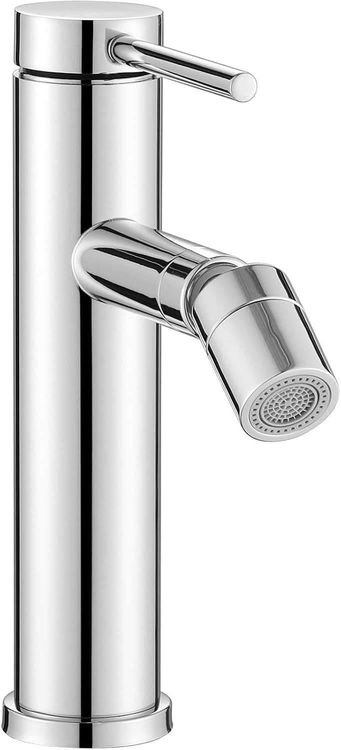NEOBANO Bathroom Sink Faucet, Chrome Multi Function Bathroom Faucet, Single Handle, Single Hole, 8 Inch Faucet for Bathroom Sink