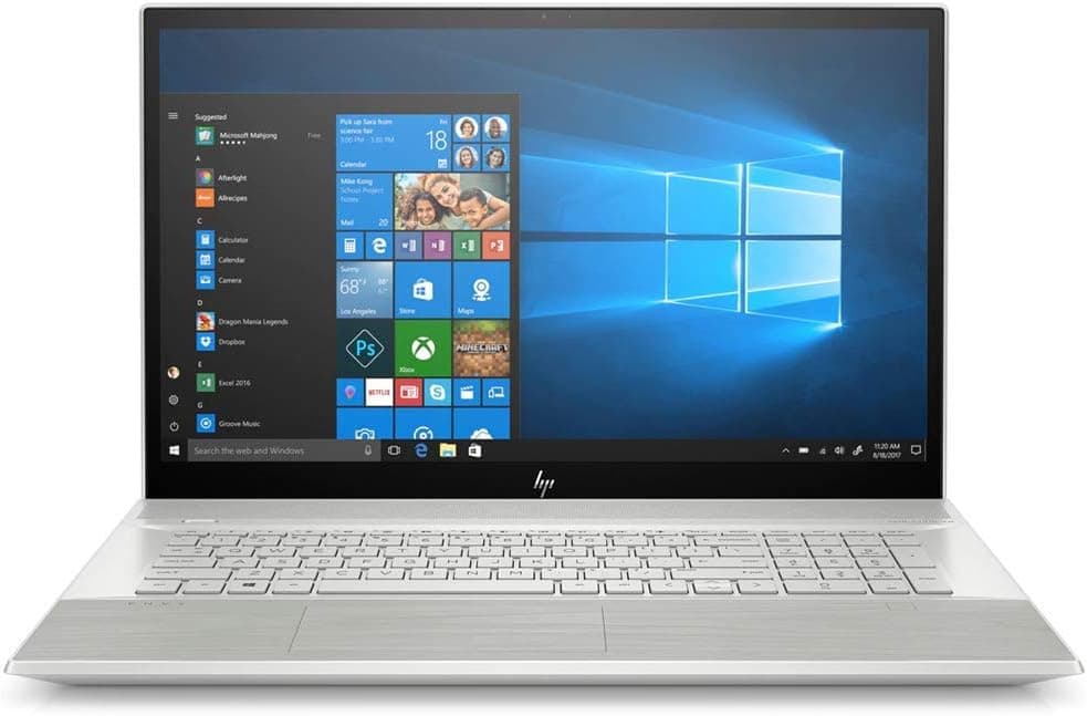 HP Envy 17.3" Touchscreen IPS FHD Laptop, i7-10510U up to 4.90 GHz, NVIDIA MX250 Graphics, 20GB RAM, 512GB SSD, USB-C/DP, Backlit, FP Reader, DVD-RW, RJ-45 Ethernet, Win 10 (Renewed)
