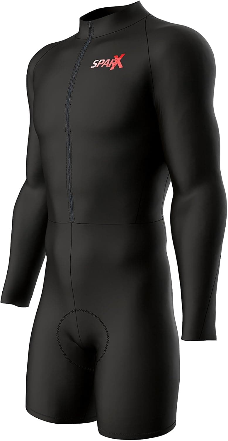 Sparx Long Sleeve Cycling Skinsuit Pro Team Bicycle Suit Bike Racing Suit Cycle Kit 3D Pad
