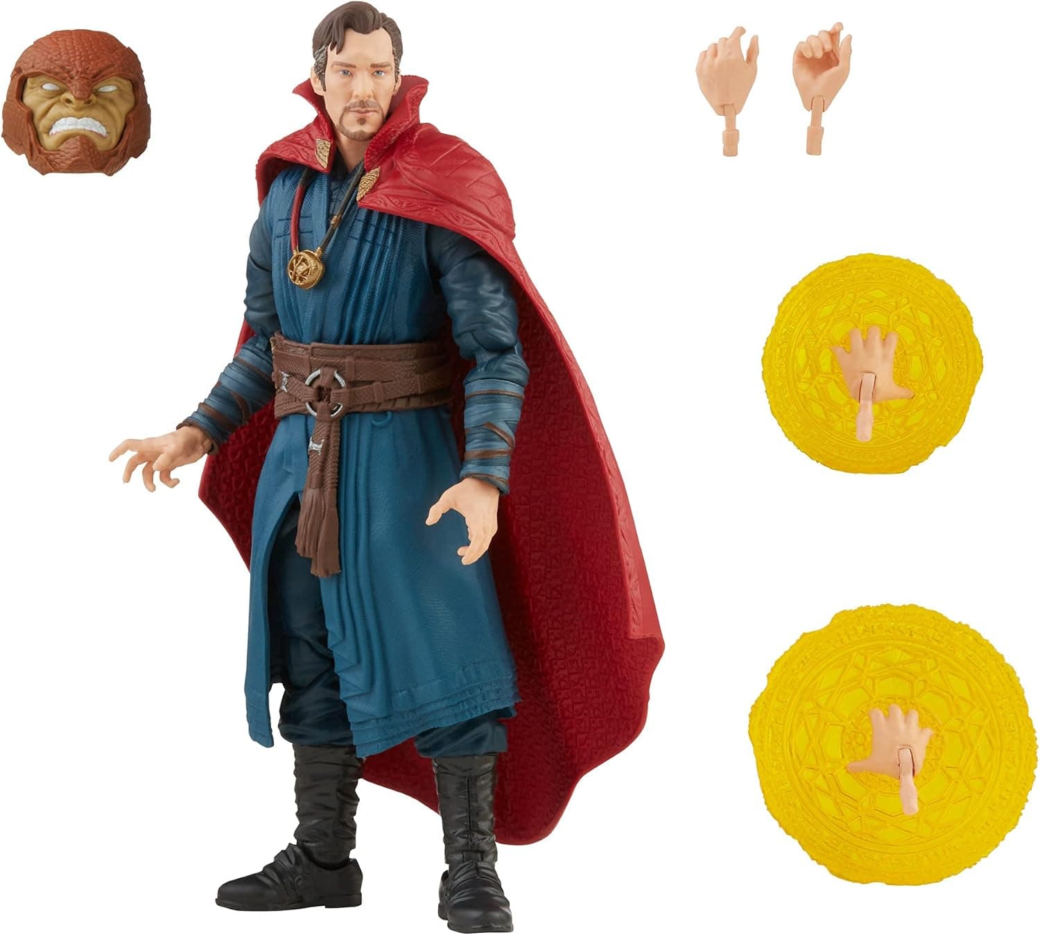 Spider-Man Marvel Legends Series Doctor Strange 6-inch Collectible Action Figure Toy and 4 Accessories and 1 Build-A-Figure Part(s), Multicolor