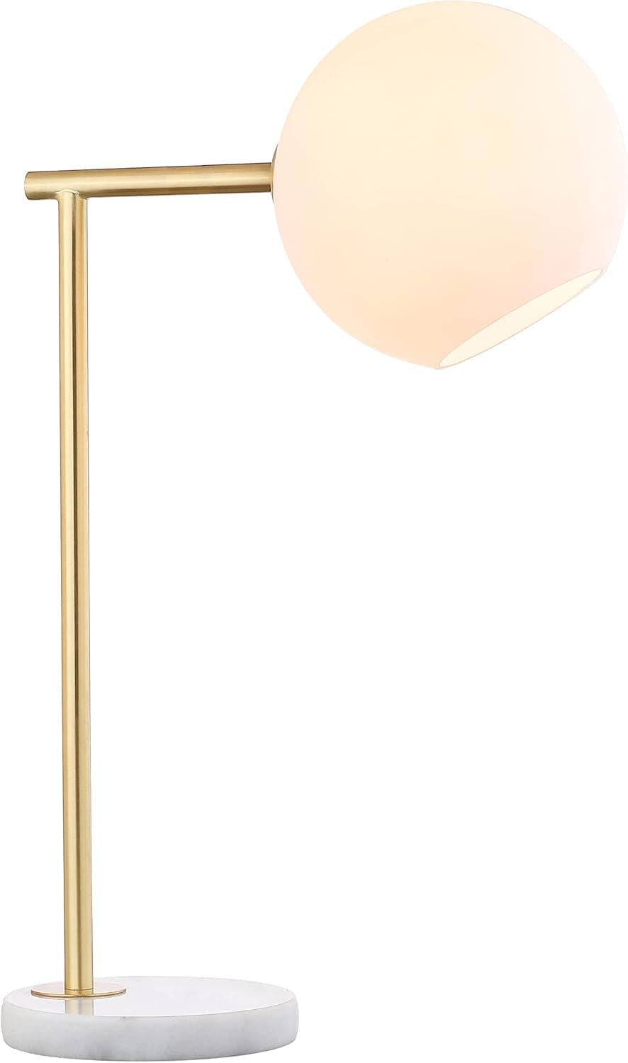 JONATHAN Y JYL1000A Charles 20.5" Metal/Marble LED Table Lamp Contemporary Modern Bedside Desk Nightstand Lamp for Bedroom Living Room Office College Bookcase LED Bulb Included, Gold/White