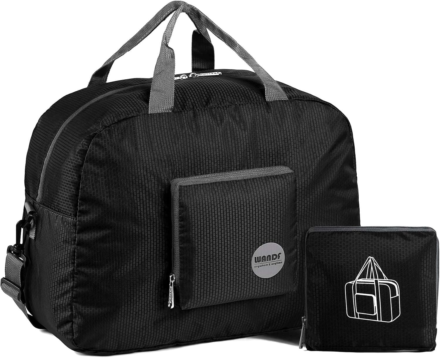 WANDF for Airlines 16"~22" Foldable Travel Duffle Bag for Travel Gym Sports Weekender Bag