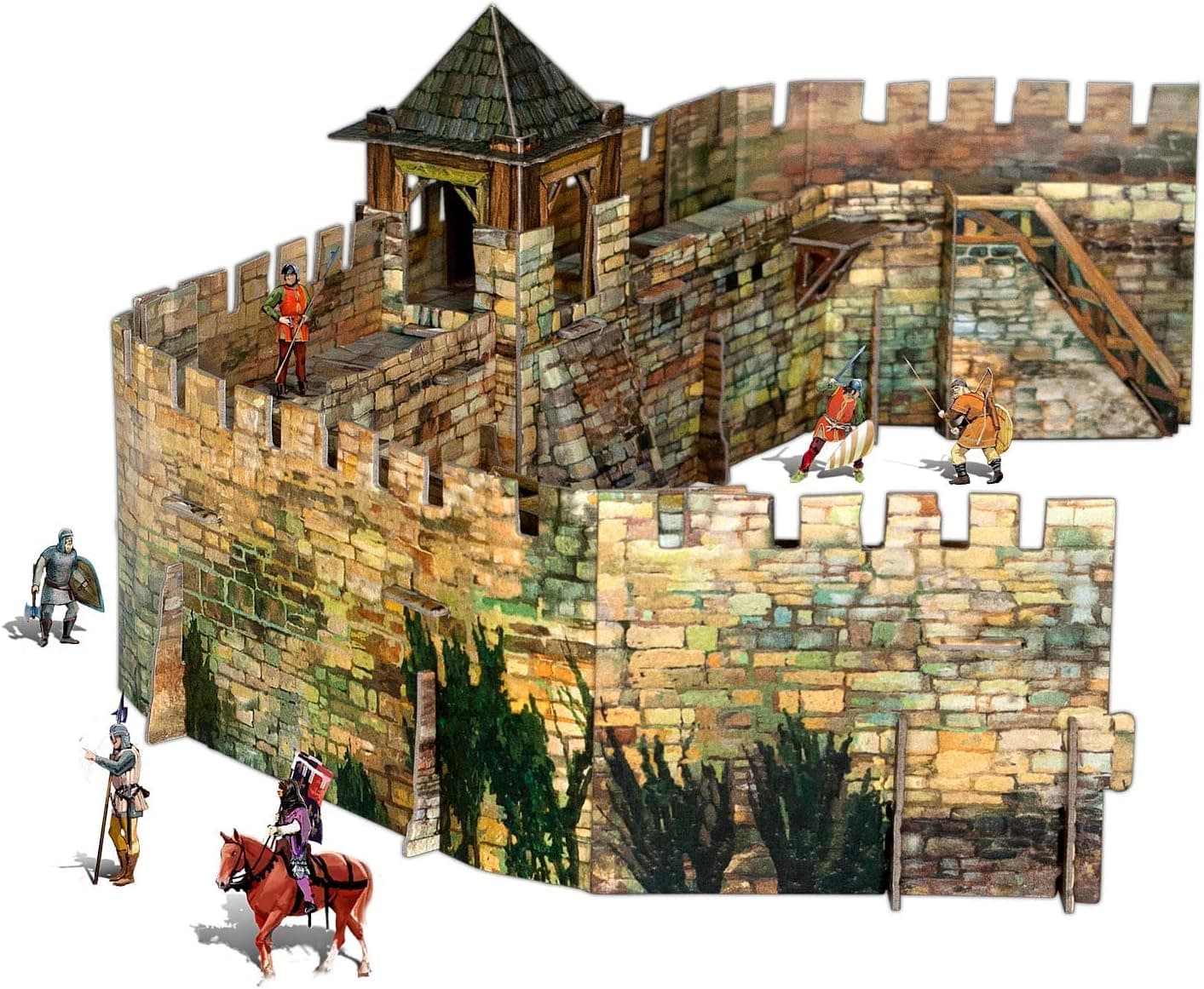 Clever Paper Town Wall with Figures