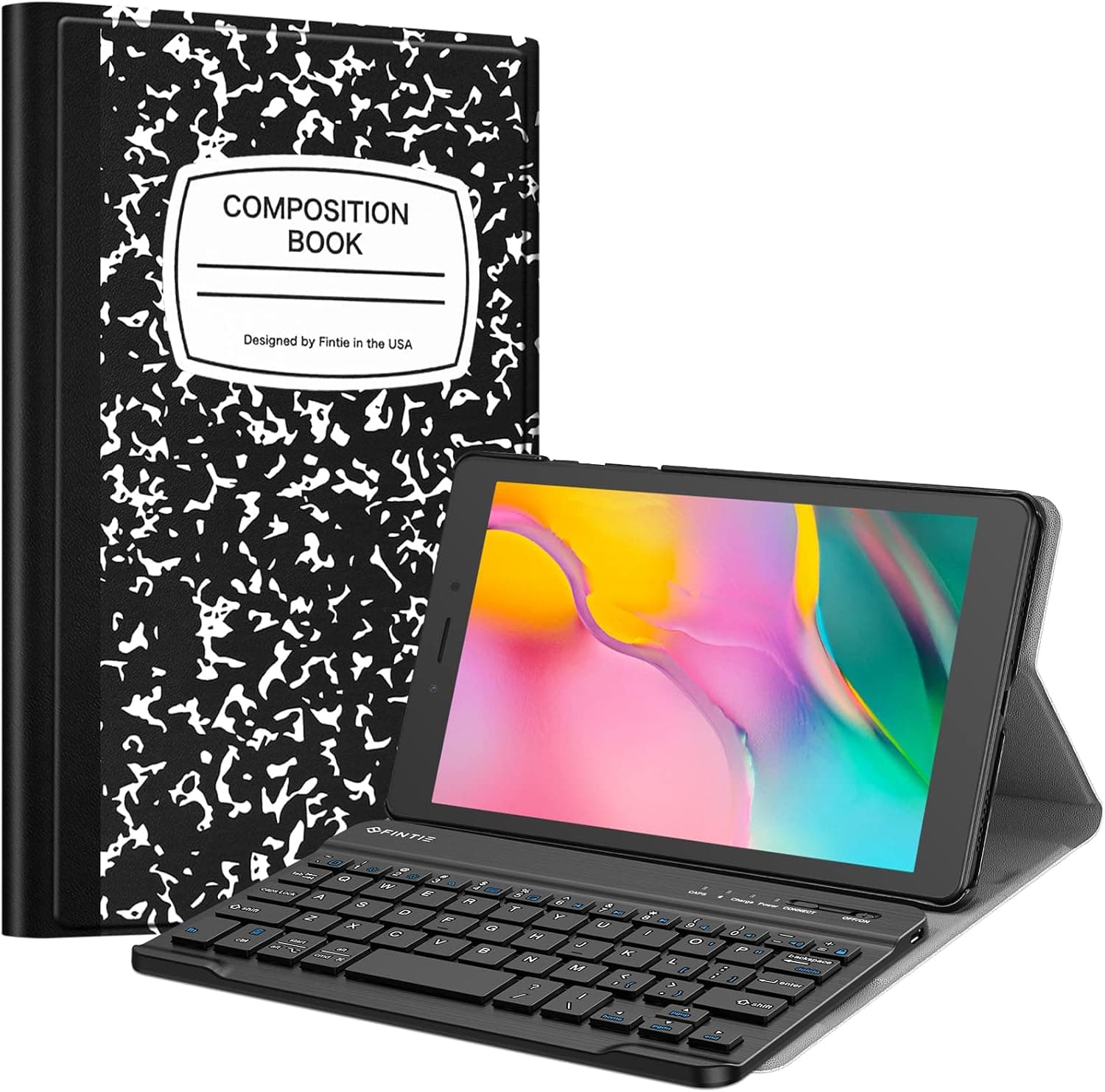 Fintie Keyboard Case for Samsung Galaxy Tab A 8.0 2019 Without S Pen Model (SM-T290 Wi-Fi, SM-T295 LTE), Slim Shell Lightweight Stand Cover with Detachable Wireless Bluetooth Keyboard, Composition