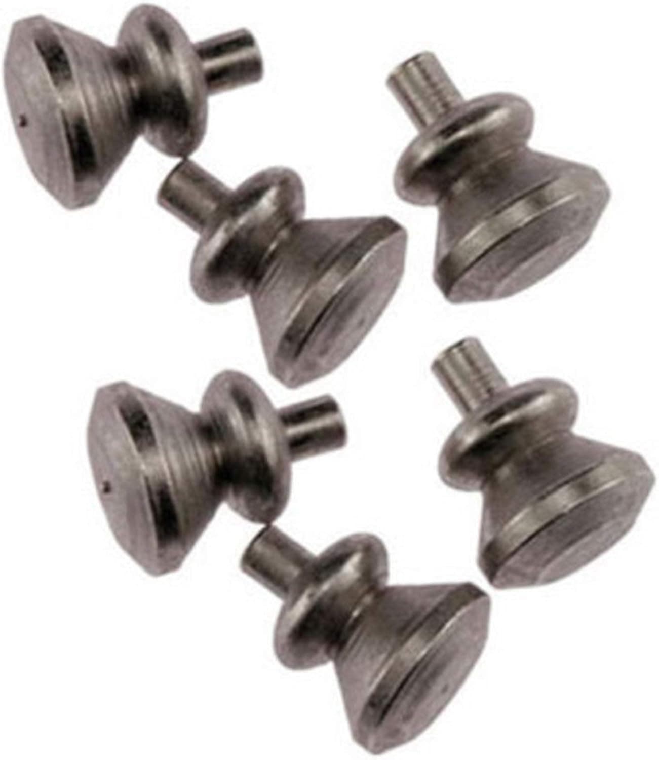 Dollhouse Miniature Set of 6 Satin Nickel Finish Round Door Knobs