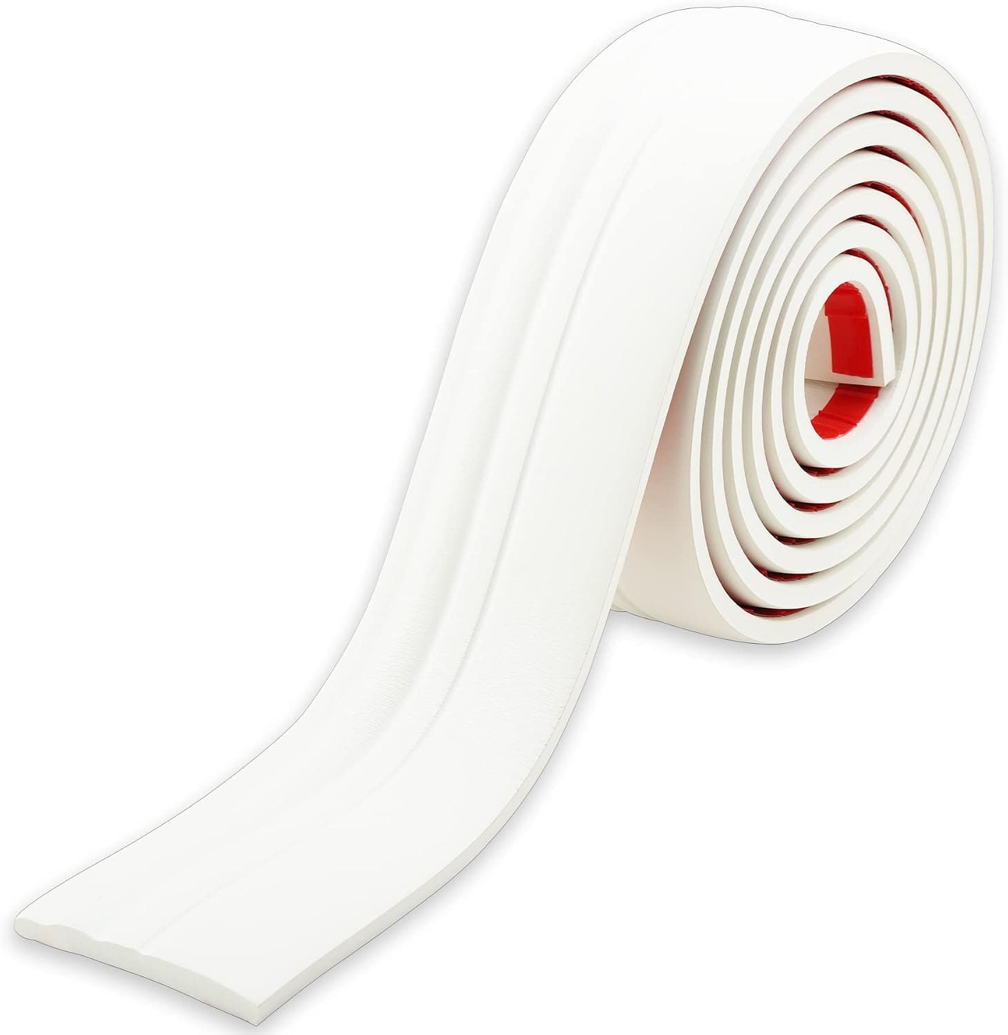 Trimold Peel and Stick Baseboard Trim, Self-Adhesive Chair Rail Molding, Hardened & Firm Caulk and Trim Strips for Floor Wall Base and More, 16.4 Ft X 3.9 in