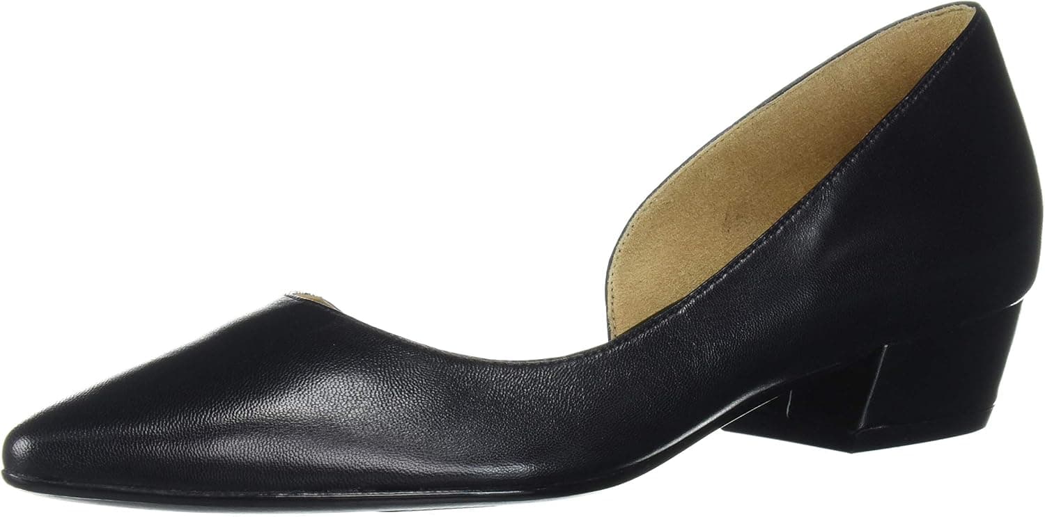 Naturalizer womens Belina Ballet Flat, Black Leather, 9 US