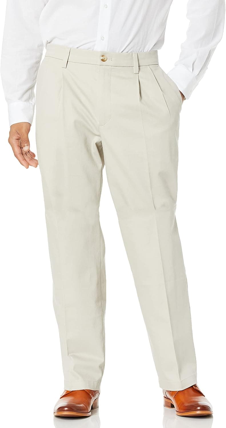 Dockers Men's Relaxed Fit Signature Khaki Lux Cotton Stretch Pants - Pleated