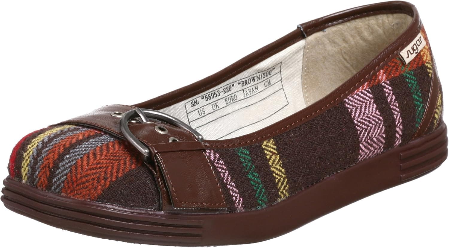 Sugar Women's Party Girl Wool Plaid Flat