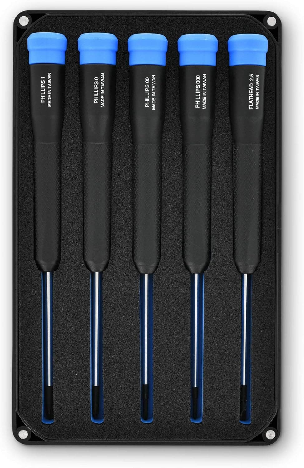 iFixit Marlin 5 Standard Precision Screwdriver Set - Phillips 000, 00, 00, 1, Flathead 2.5 mm
